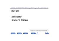 Denon PMA-2500NE-Owners-Manual 